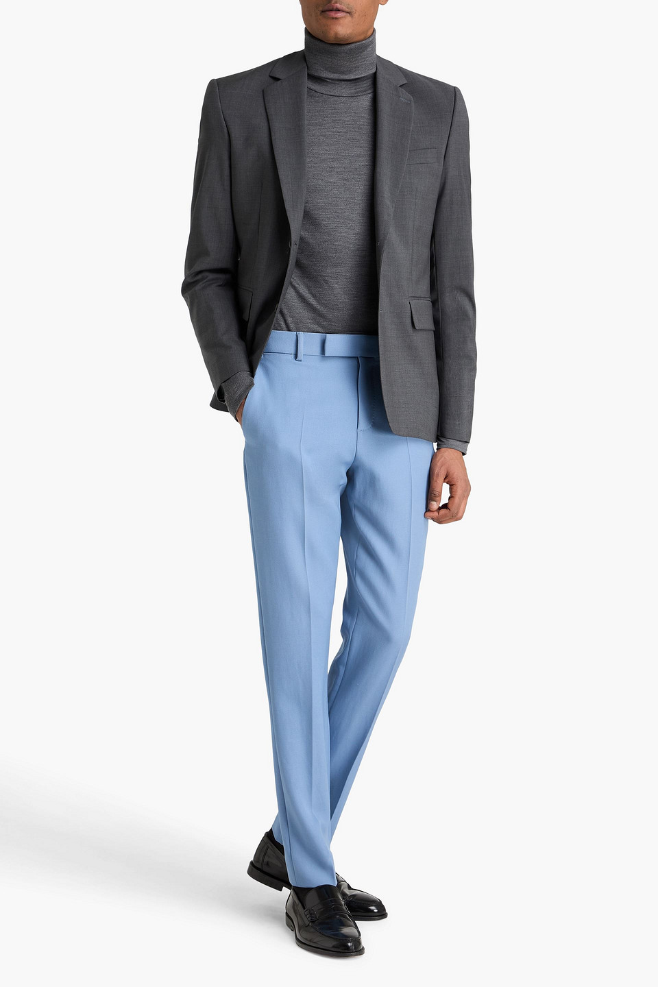  Versace - Slim-fit Wool Pants - Blue - It 44 