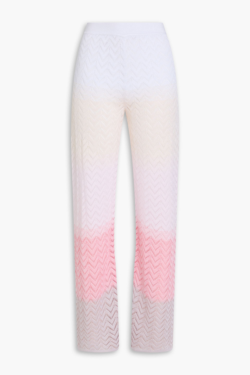 Missoni Crochet-knit Straight-leg Pants In Multi