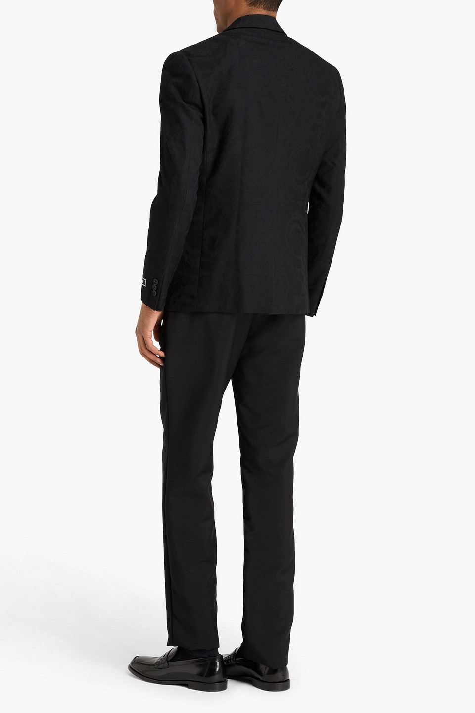  Versace - Sakko Aus Woll-jacquard - Schwarz - It 46 