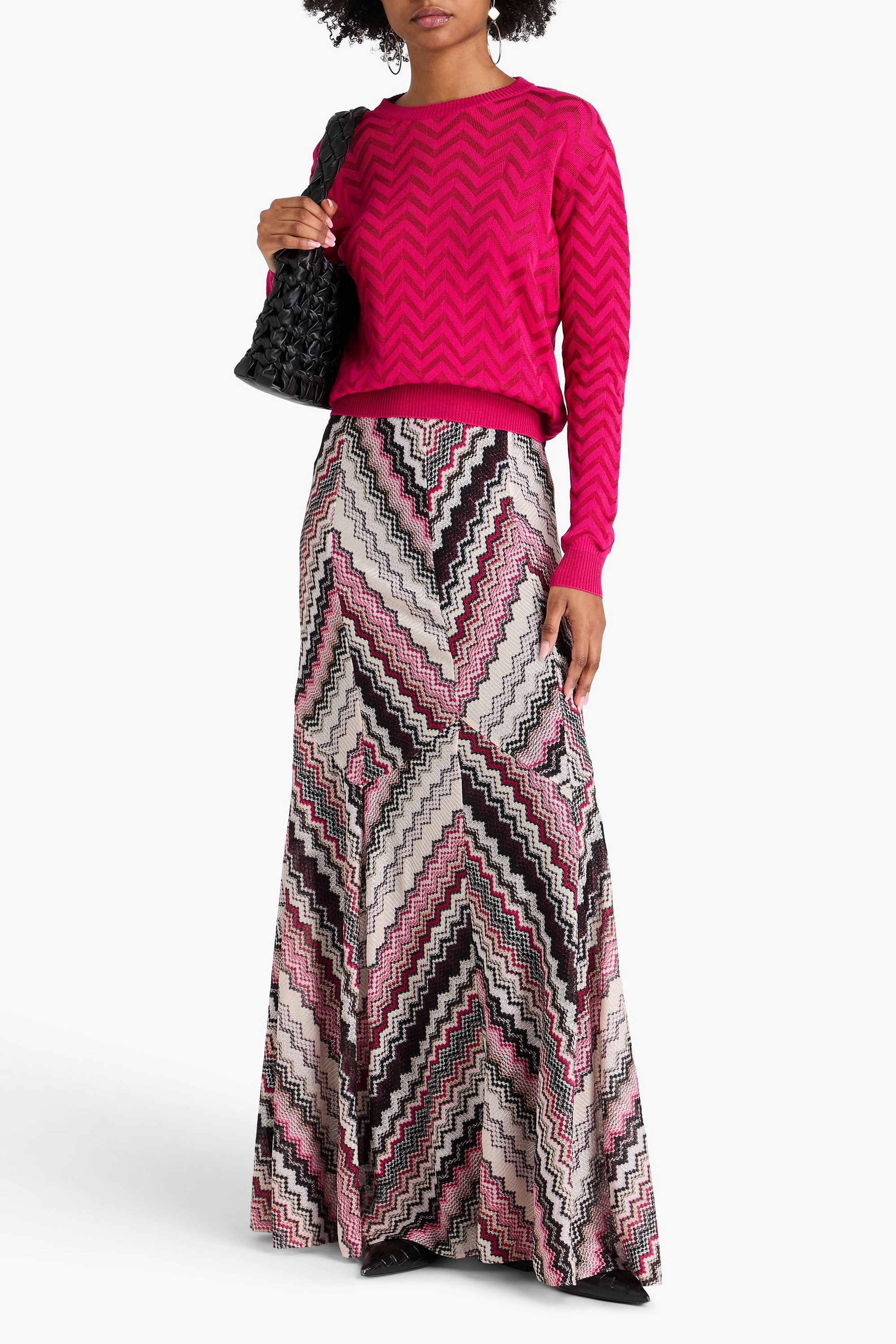 Missoni Metallic crochet-knit maxi skirt