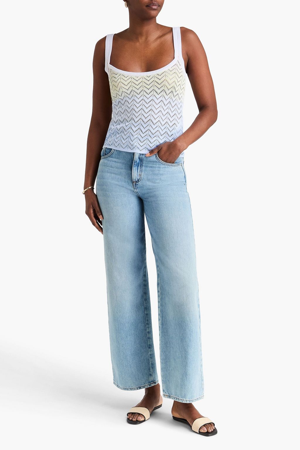 タグ付き新品　MISSONI ラメ　きらきらニットタンクトップ MISSONI Crochet-knit tank | THE OUTNET