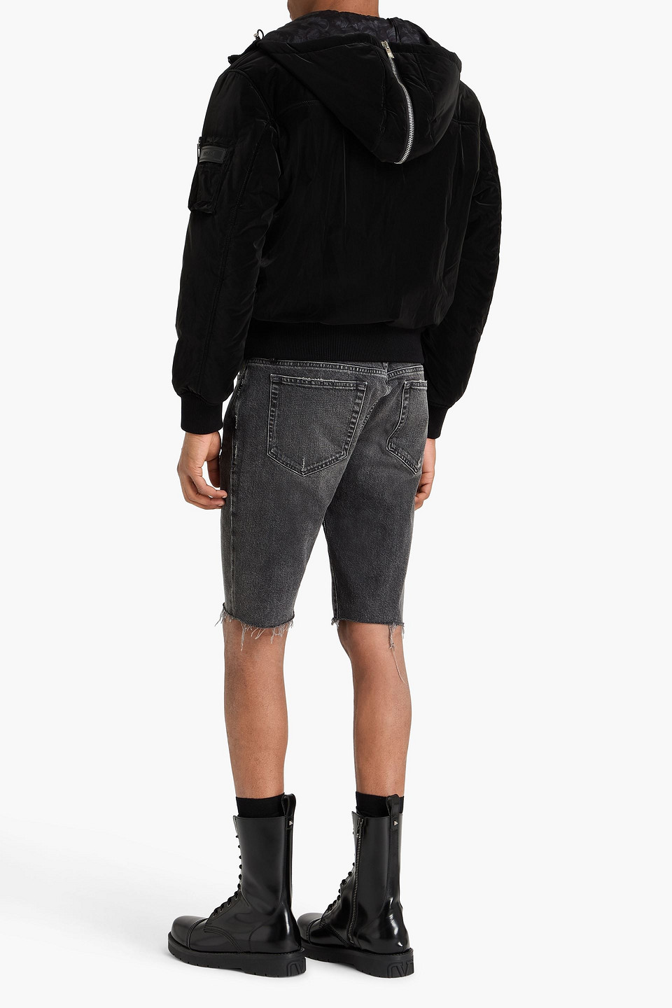  Versace - Hooded Shell Jacket - Black - It 48 
