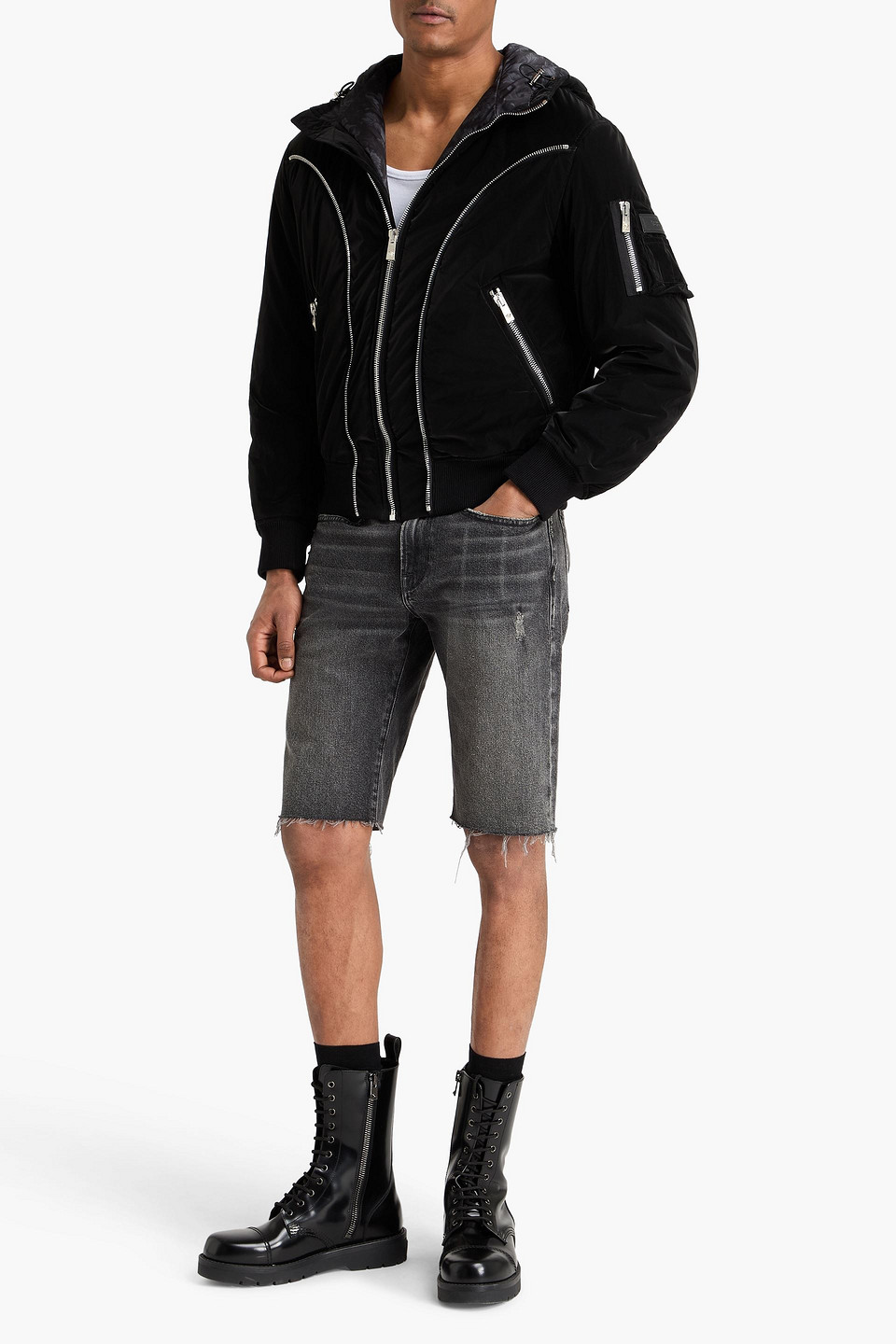  Versace - Hooded Shell Jacket - Black - It 48 