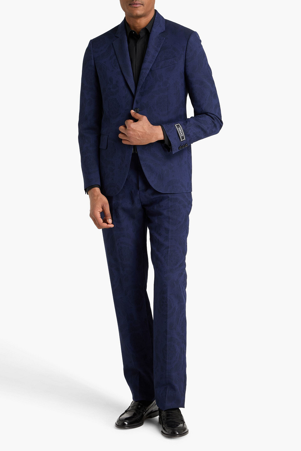  Versace - Wool-jacquard Suit Jacket - Blue - It 46 