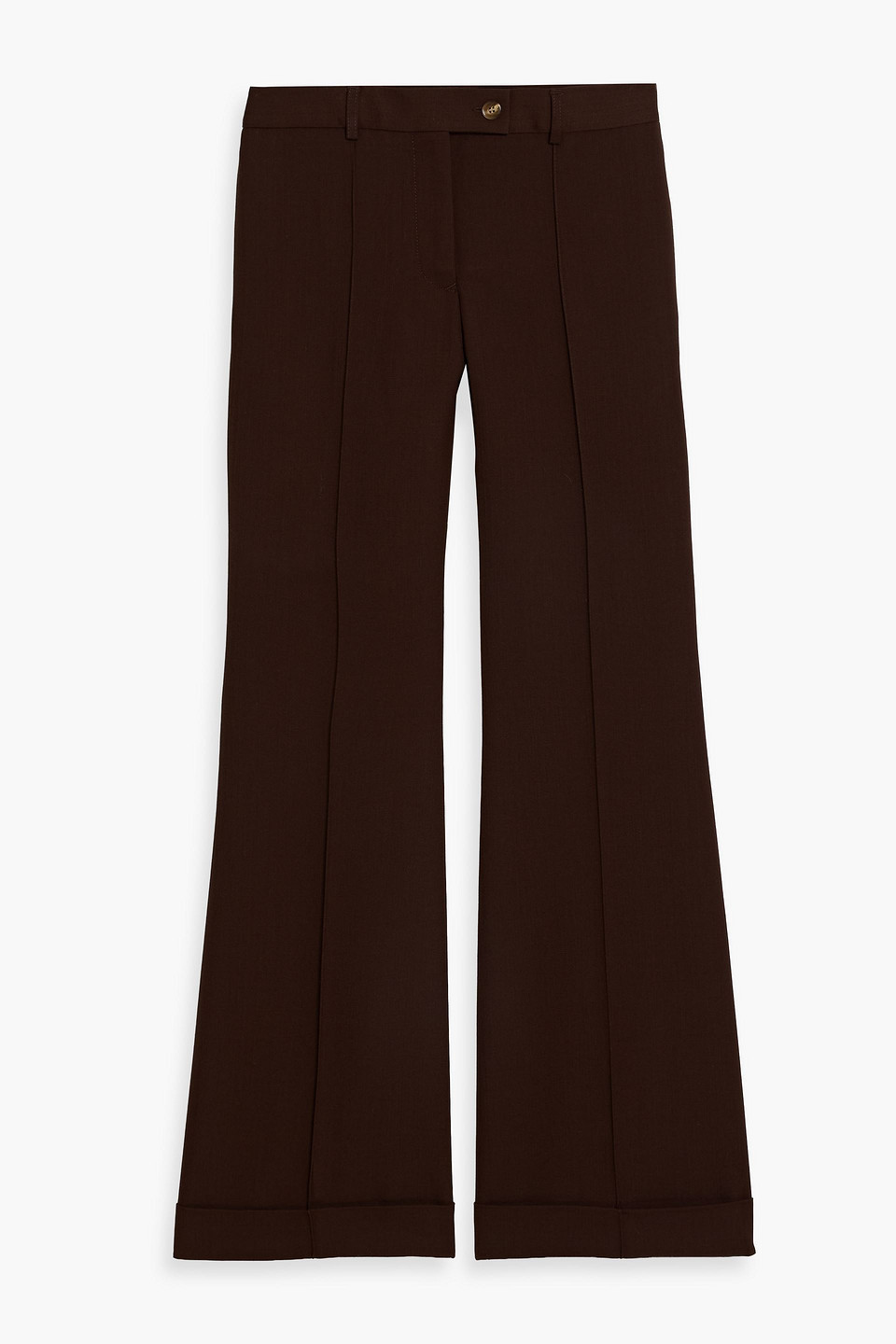 Acne Studios Grain De Poudre Flared Pants In Brown