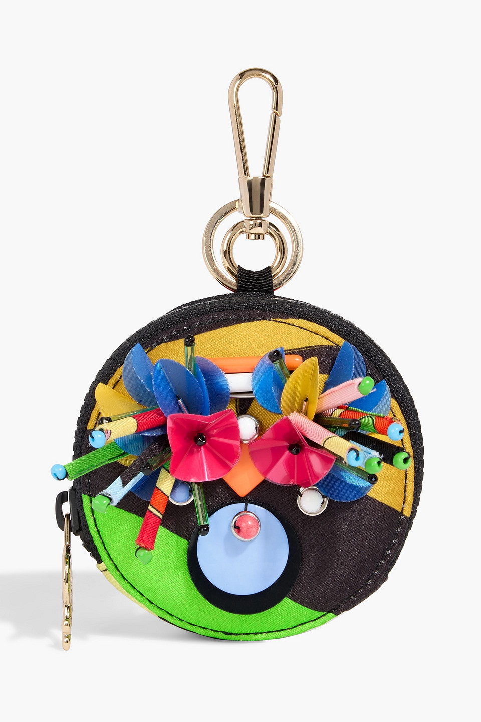 Pucci Embellished Twill Coin Purse In Black