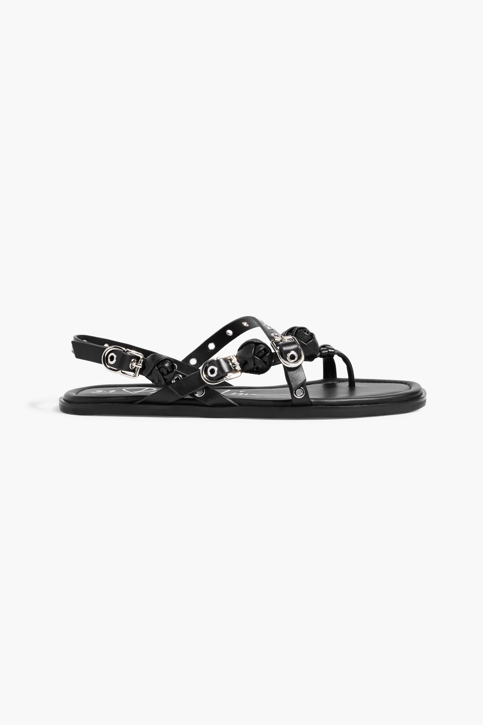 3.1 Phillip Lim Knotted leather slingback sandals
