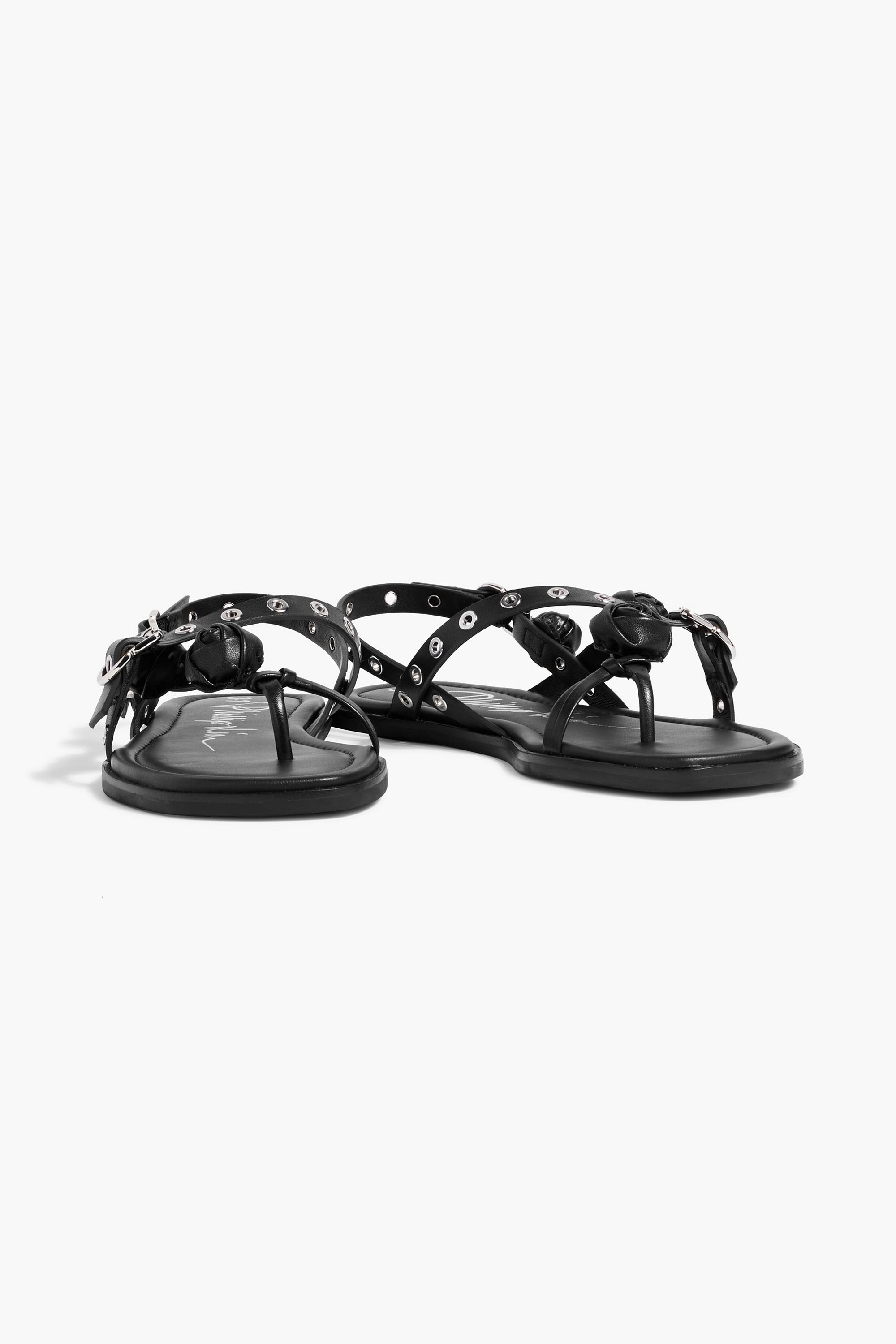 3.1 Phillip Lim Knotted leather slingback sandals