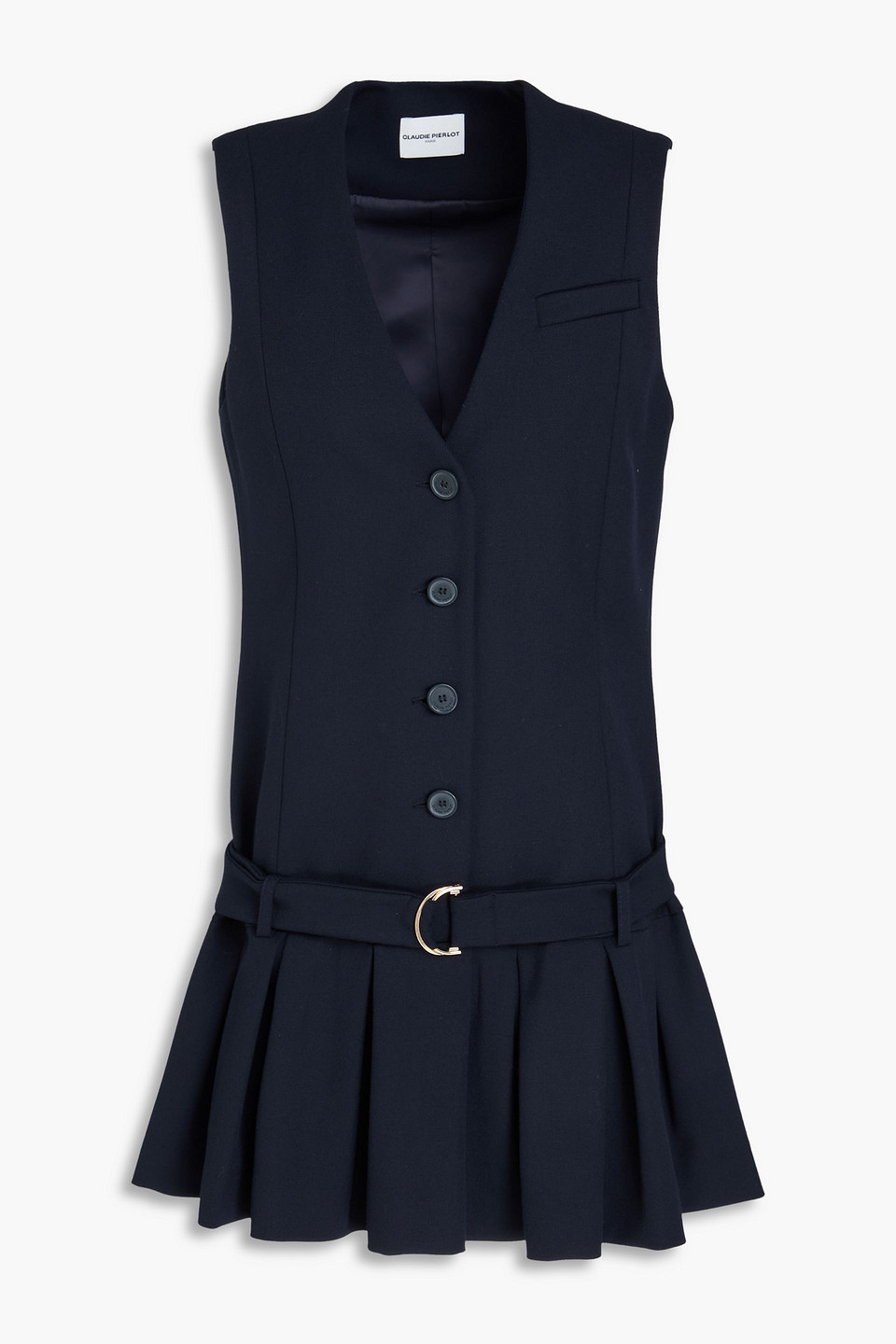 claudie pierlot pleated dress Tradi Pleated Gown