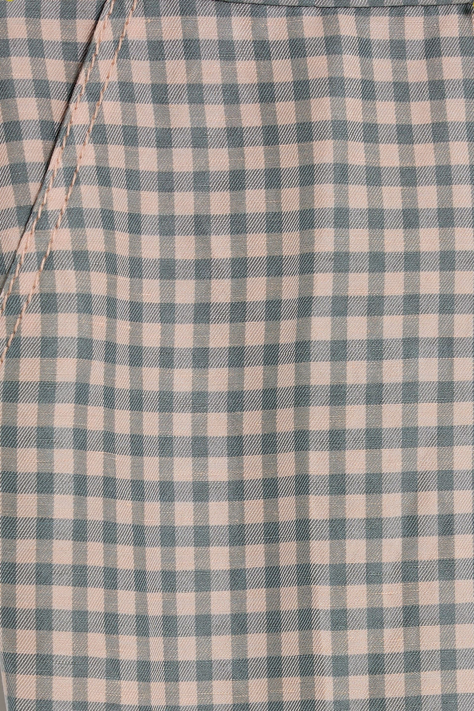 Acne Studios Gingham Linen-blend Jacquard Flared Pants In White