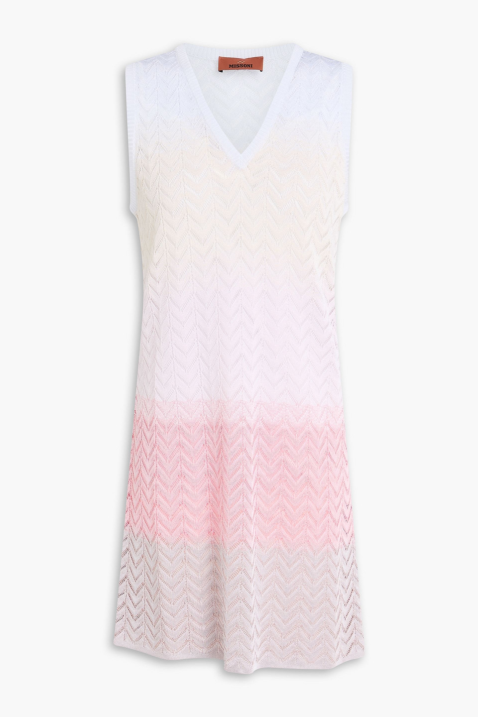 Missoni Crochet-knit Mini Dress In Pink