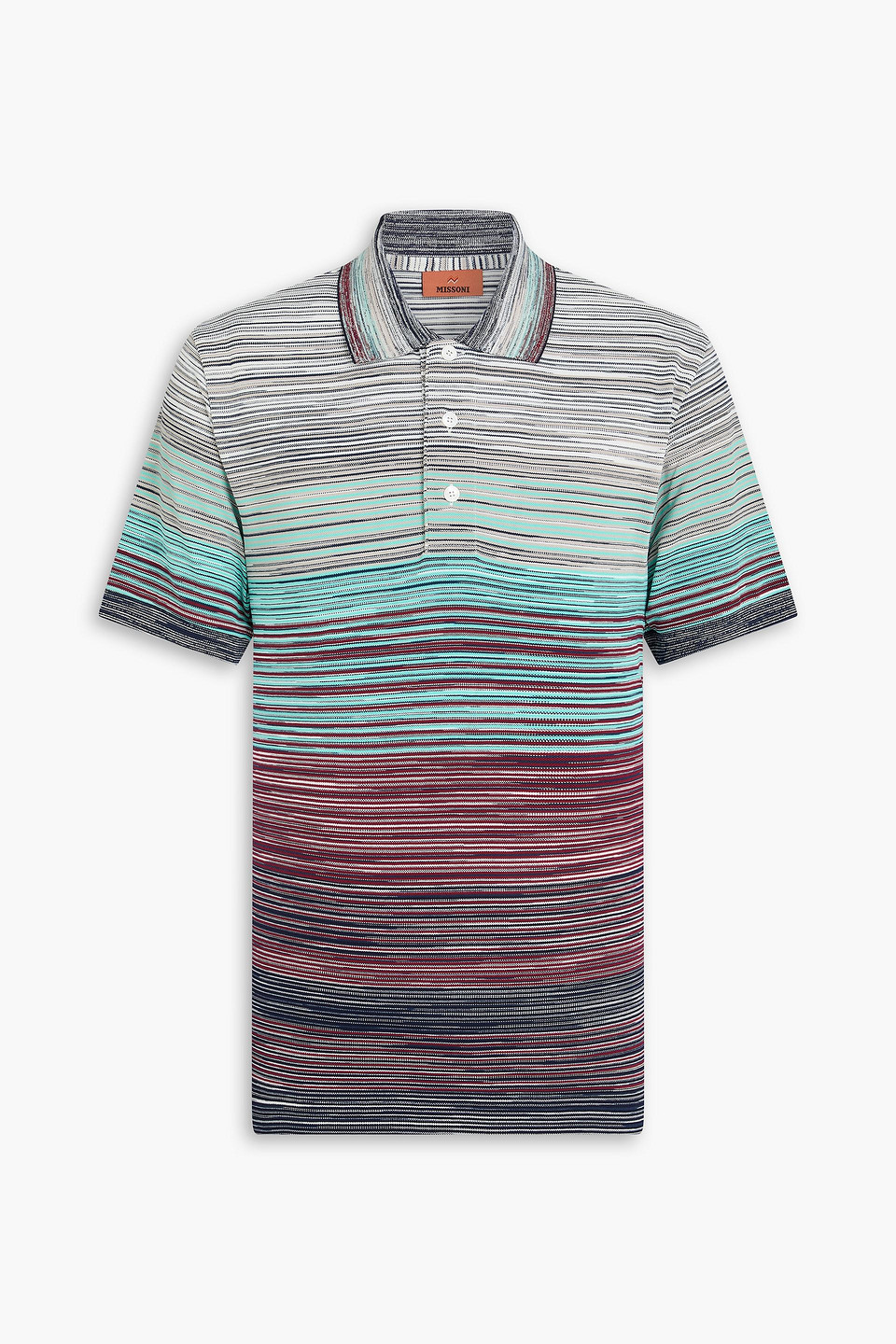 Missoni Space-dyed Cotton Polo Shirt In Multi