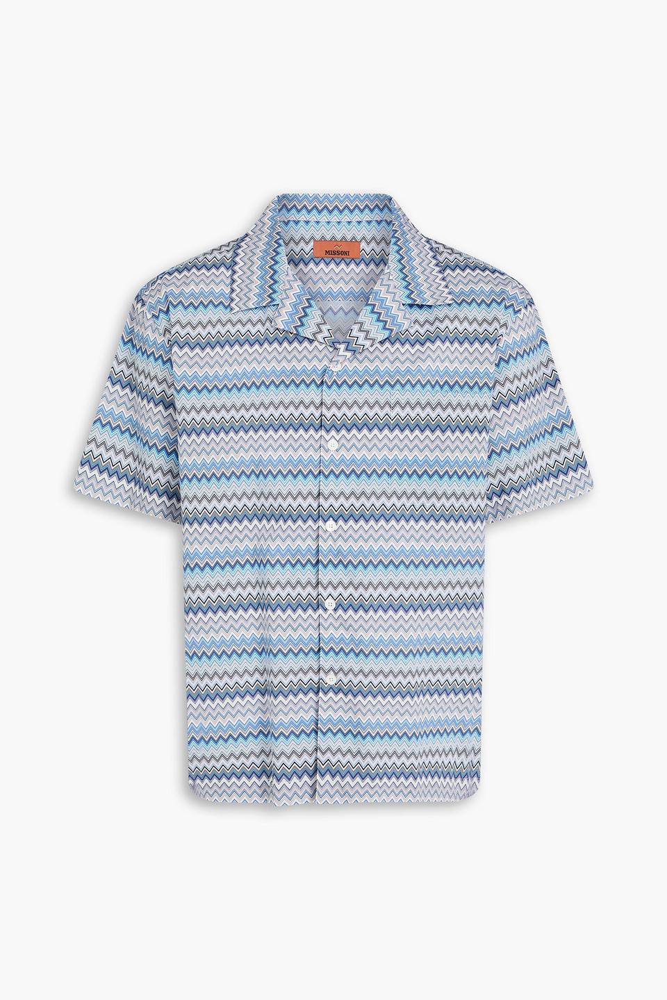 missoni - printed cotton-poplin shirt - blue - it 50