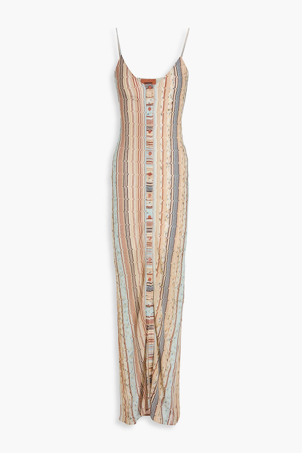missoni - metallic crochet-knit maxi dress - neutral - it 44
