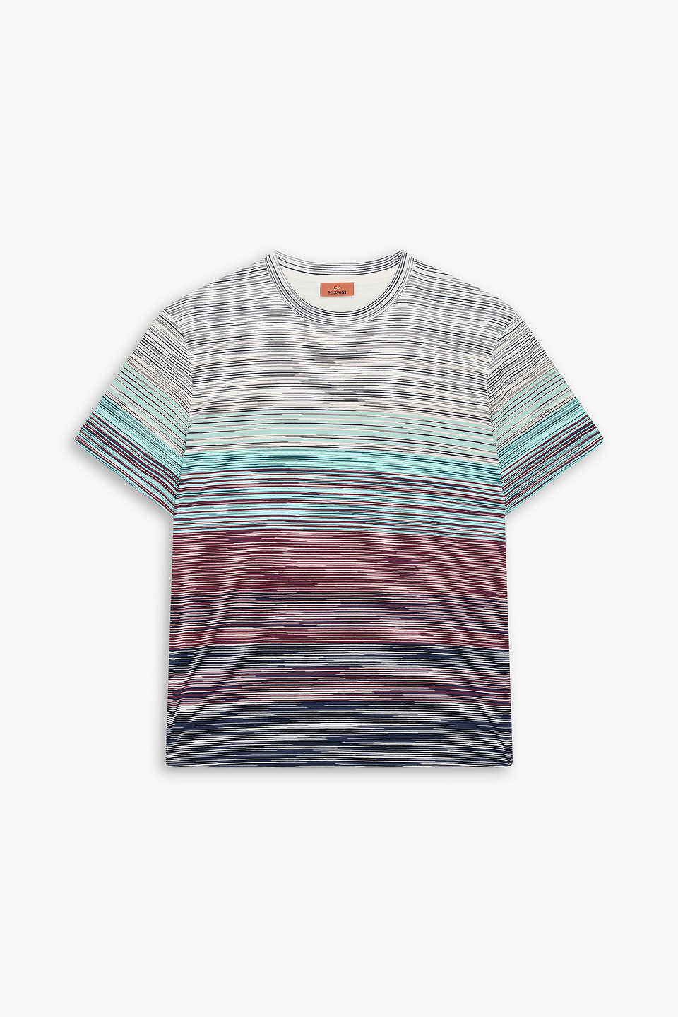 missoni - space-dyed cotton-jersey t-shirt - blue - m