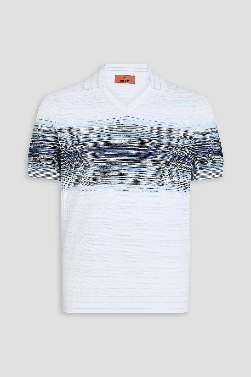 missoni - space-dyed cotton polo shirt - white - it 50