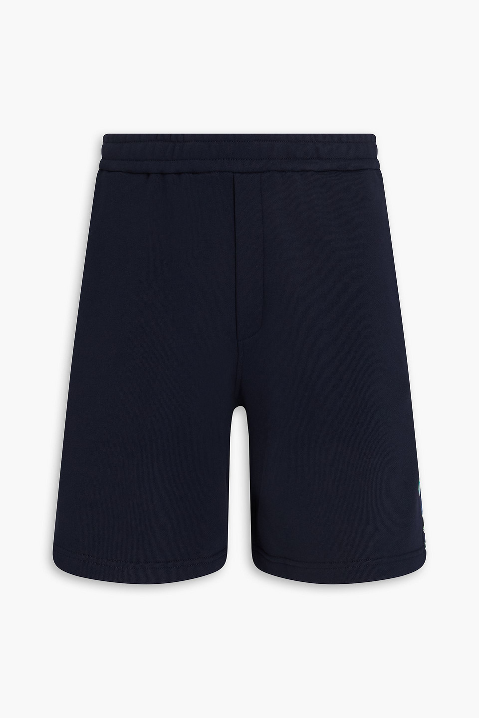 missoni - crochet-trimmed french cotton-terry shorts - blue - s