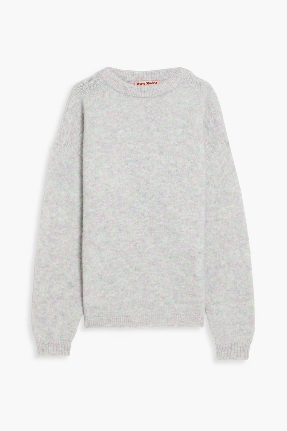 Acne Studios Marled Brushed Knitted Sweater In Gray