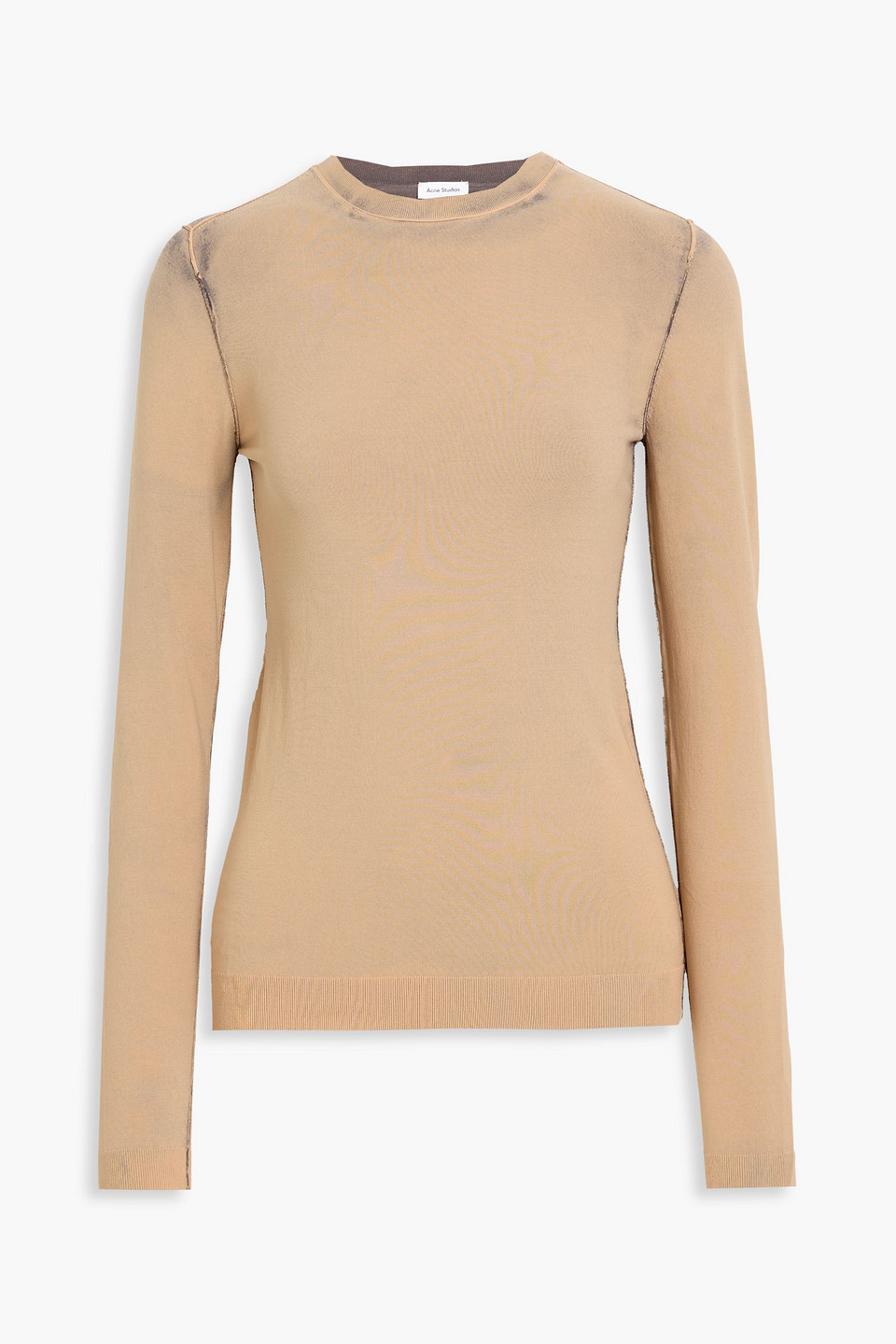 acne studios - cutout stretch-jersey top - neutral - xs