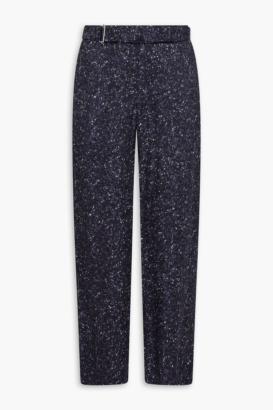 officine générale - nash belted printed twill pants - blue - it 52