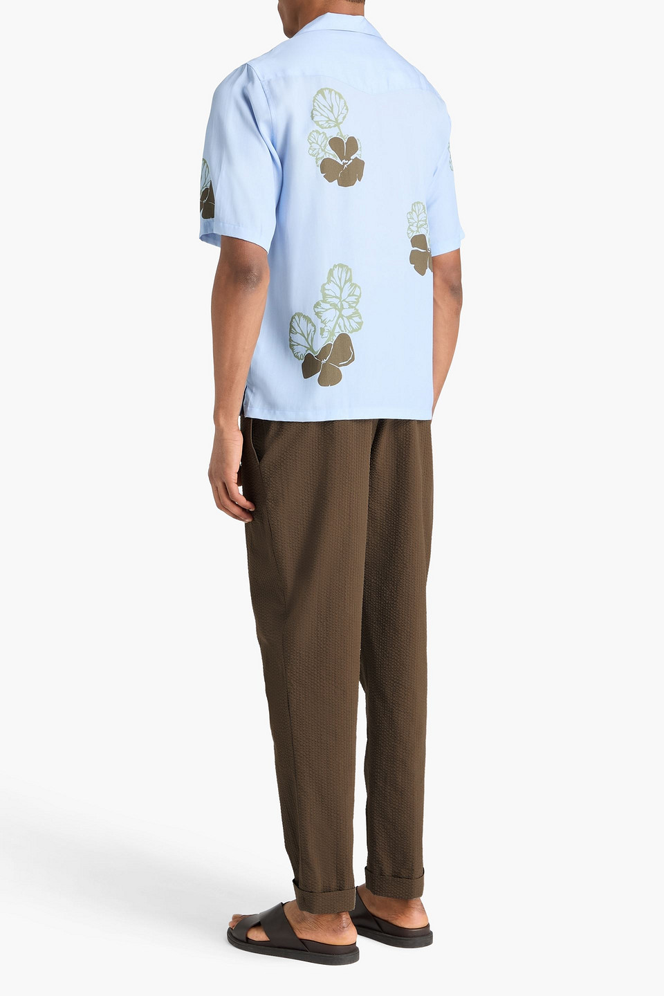  Officine Générale - Karottenhose „joseph“ Aus Seersucker Aus Einer Baumwollmischung Mit Tunnelzug - Neutral - It 44 
