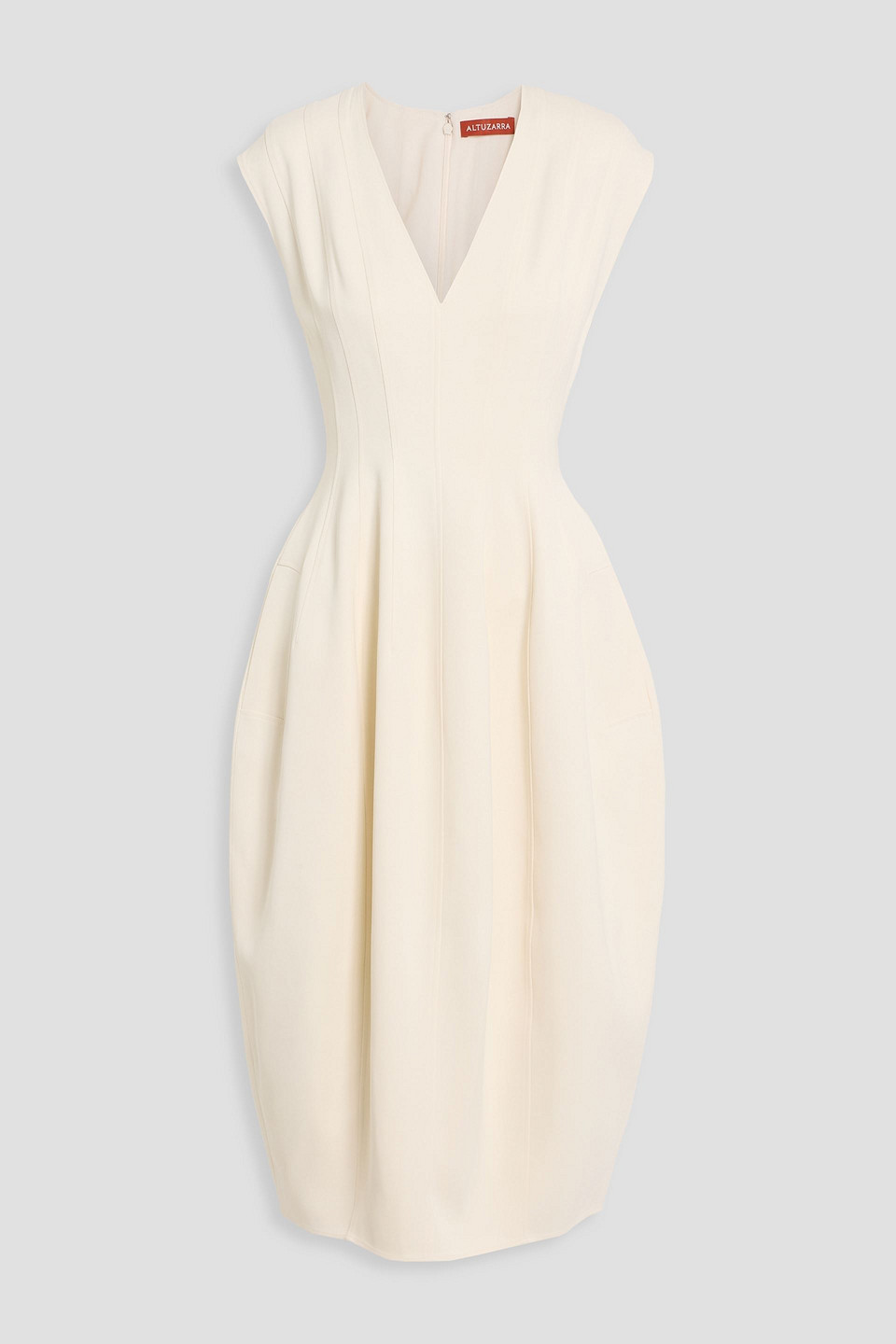 altuzarra - crepe midi dress - white - fr 34