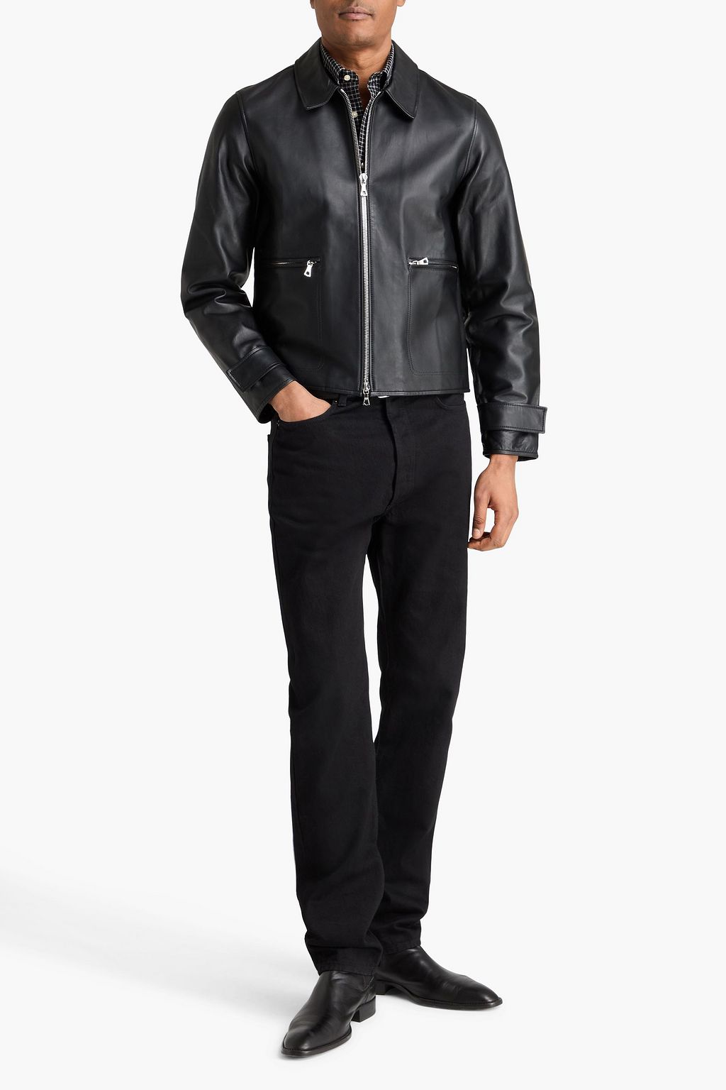 formal dresses harwin houston tx CHANCE-NV Croc-Embossed Leather Jacket for Men main image 1
