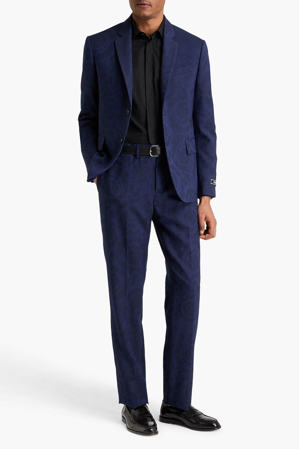  Versace - Wool-jacquard Suit Pants - Blue - It 52 