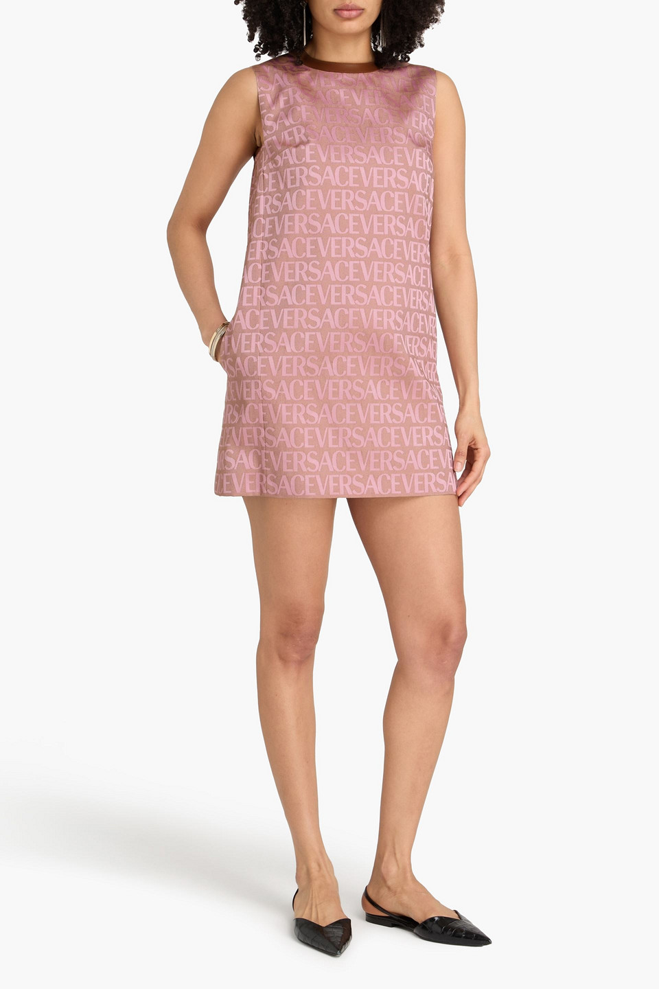  Versace - Minikleid Aus Canvas Mit Print - Pink - It 40 