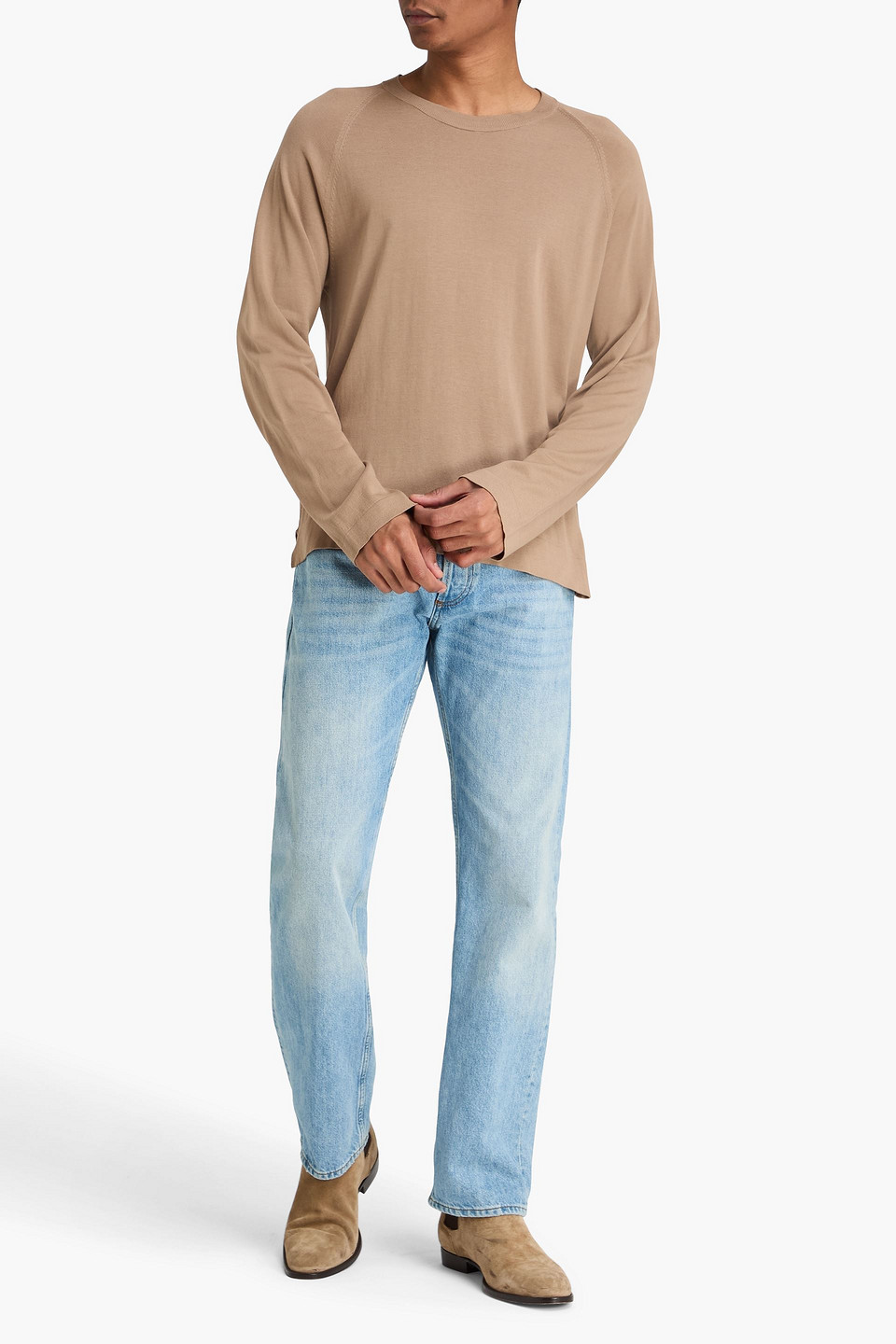  Officine Générale - Pullover „nate“ Aus Einer Lyocell-baumwoll-seidenmischung - Neutral - S 