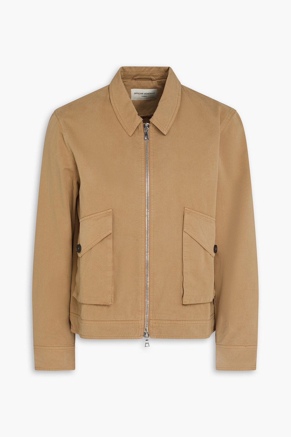 officine générale - mateus cotton-twill jacket - brown - l