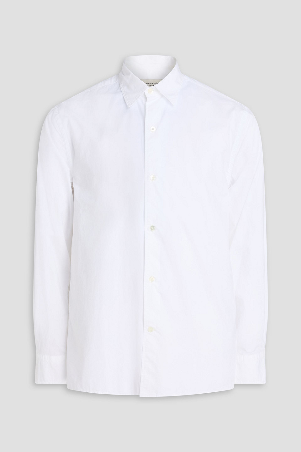 officine générale - guito cotton-poplin shirt - white - xs