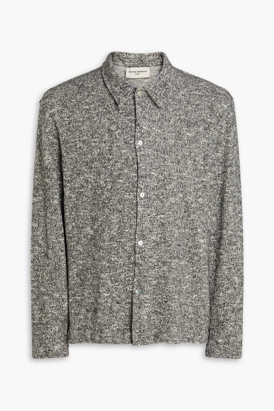 officine générale - bryan cotton-blend shirt - gray - s