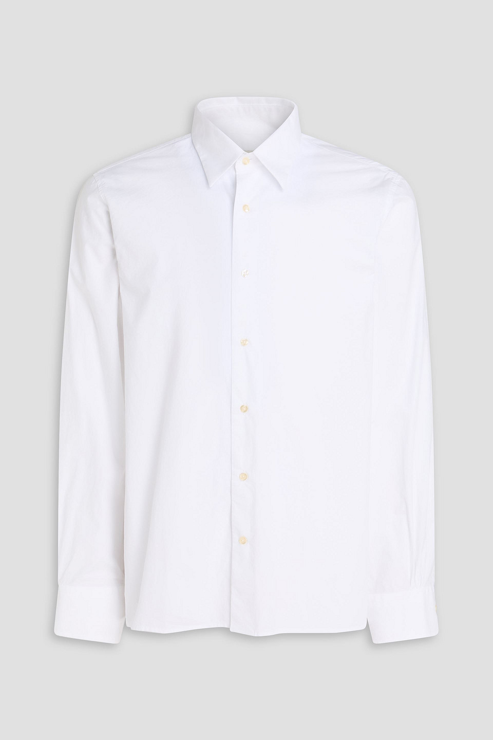 officine générale - eloi cotton-poplin shirt - white - xs
