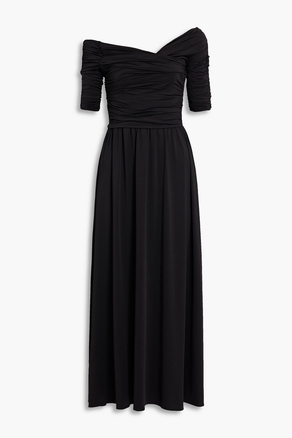 Altuzarra Off-the-shoulder Draped Stretch-jersey Maxi Dress In Black
