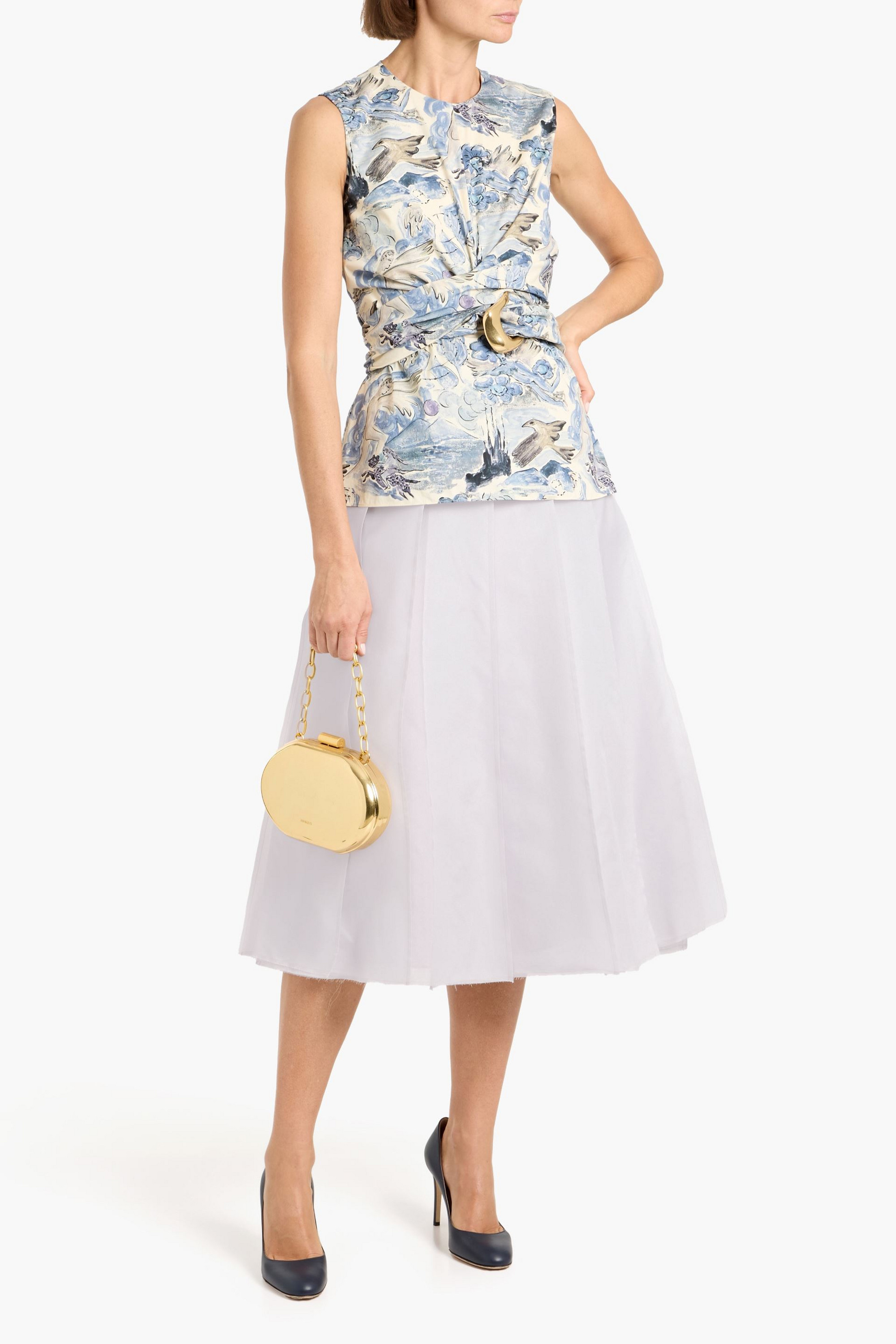 Altuzarra Silk-organza midi skirt