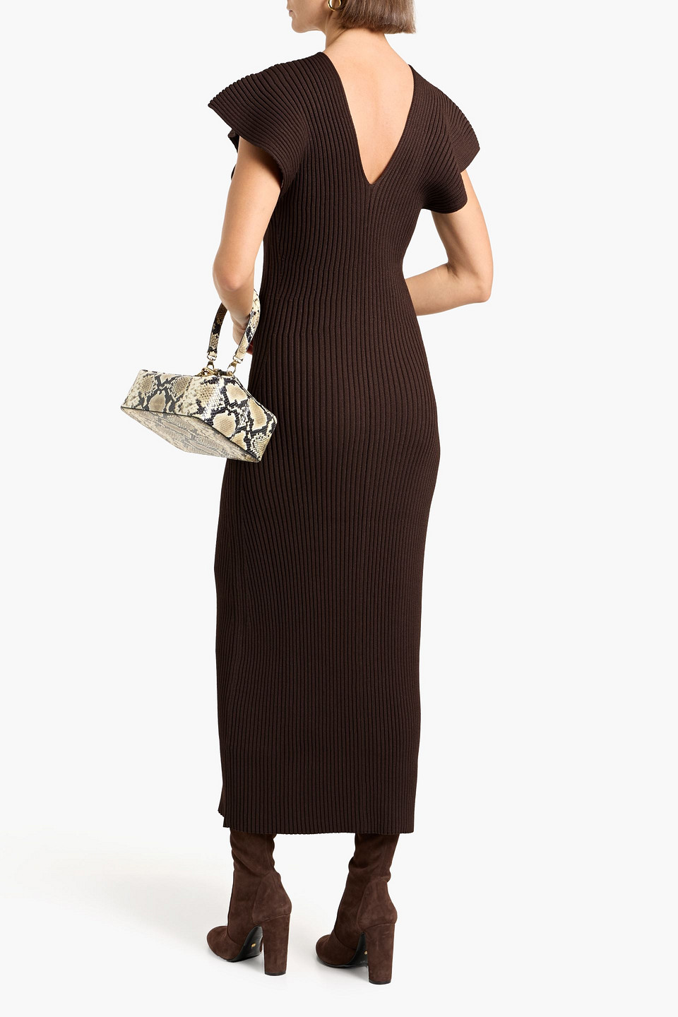  Altuzarra - Maxikleid Aus Rippstrick - Braun - M 