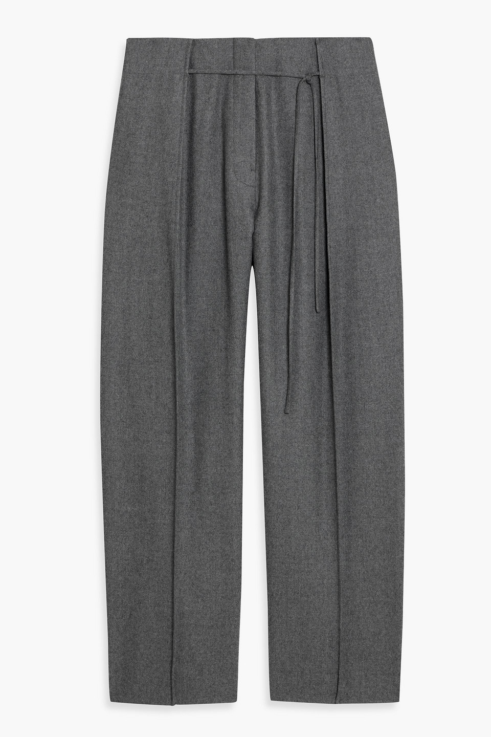 Le 17 Septembre Wool-flannel Wide-leg Pants In Gray