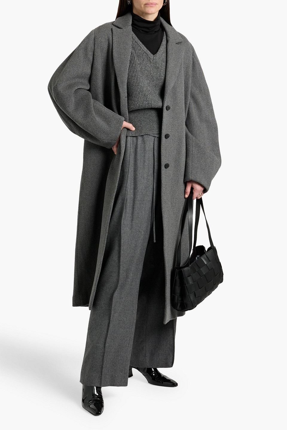  Le 17 Septembre - Wool-blend Twill Coat - Gray - Fr 34 