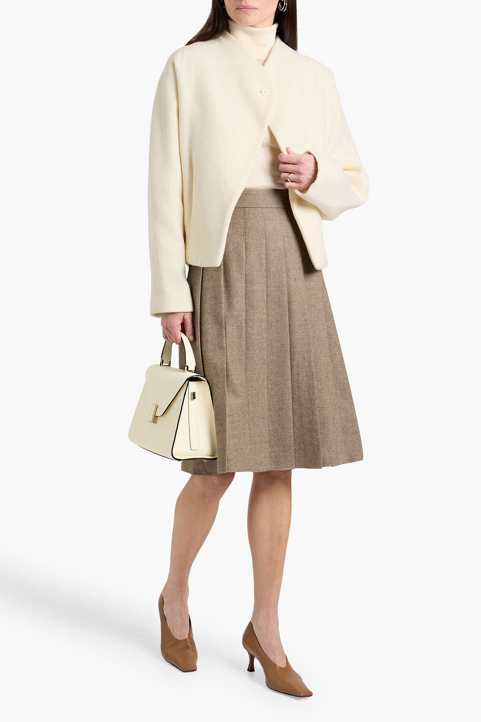 Le 17 Septembre Wool-blend Felt Jacket In Neutral