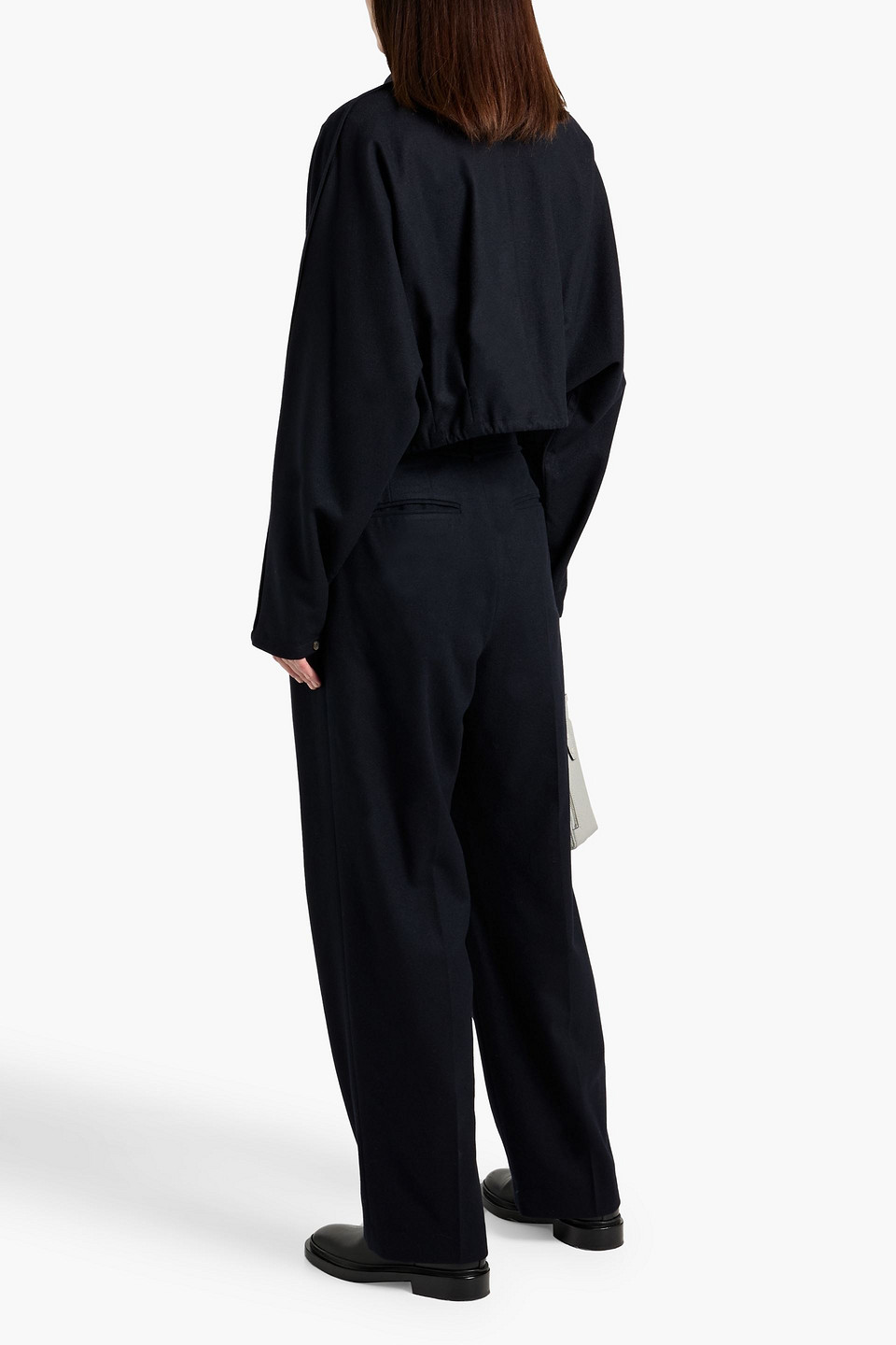  Le 17 Septembre - Hose Mit Geradem Bein Aus Flanell Aus Einer Wollmischung Mit Gürtel - Blau - Fr 40 