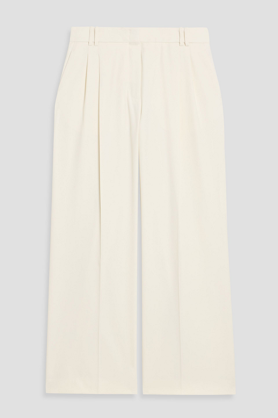 another tomorrow - wool-blend twill straight-leg pants - white - it 50