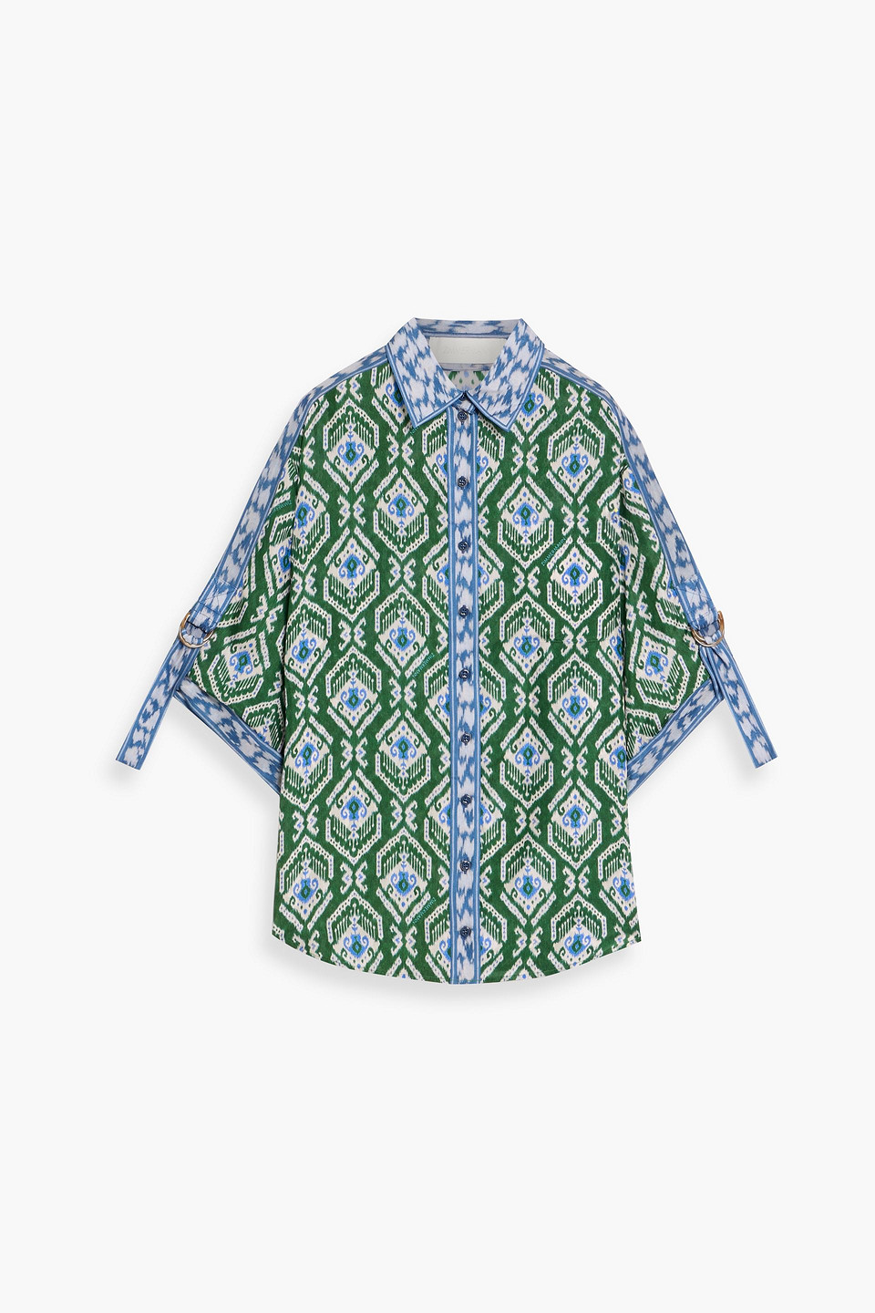 zimmermann - printed silk-voile shirt - green - 1