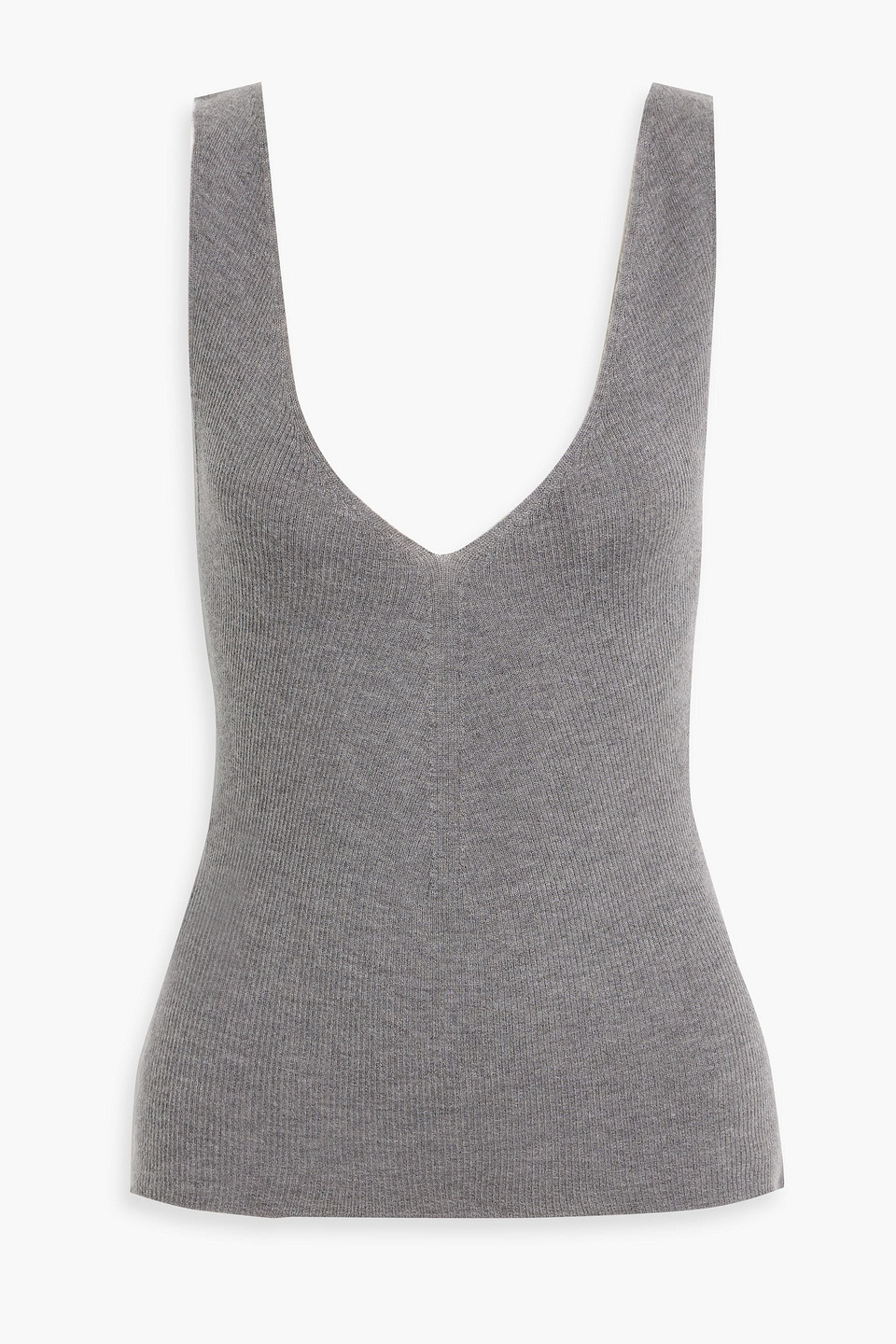 Altuzarra Ribbed Cashmere Top In Gray