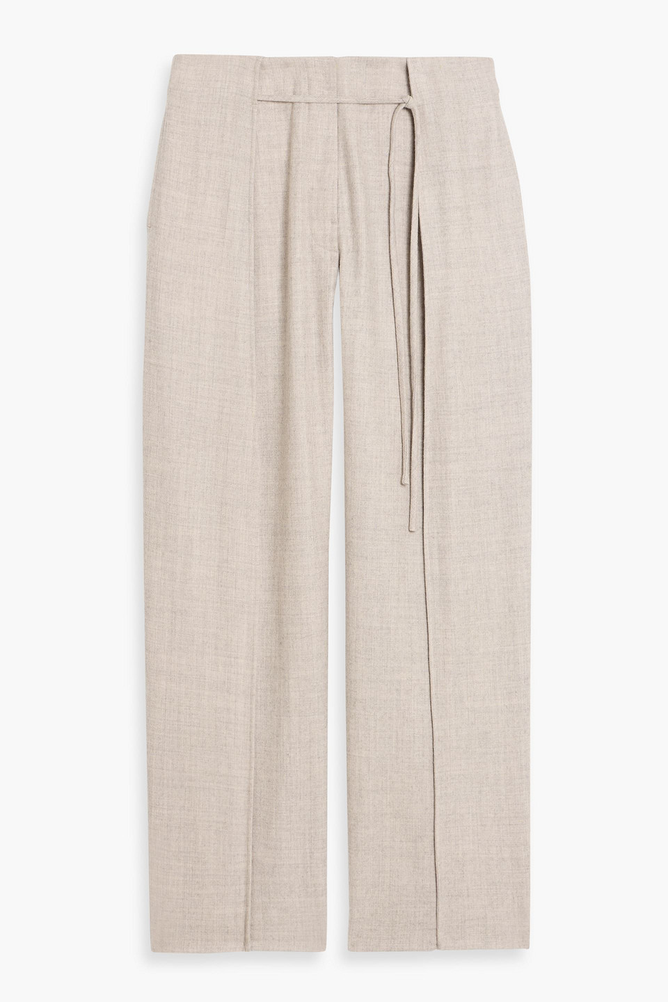 Le 17 Septembre Wool-flannel Wide-leg Pants In Neutral