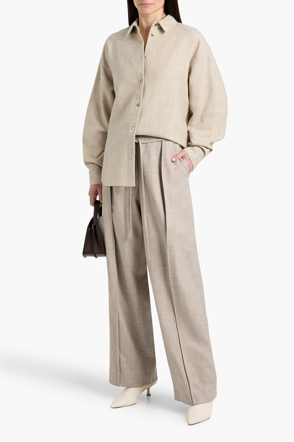 LE 17 SEPTEMBRE Wool-flannel wide-leg pants | THE OUTNET