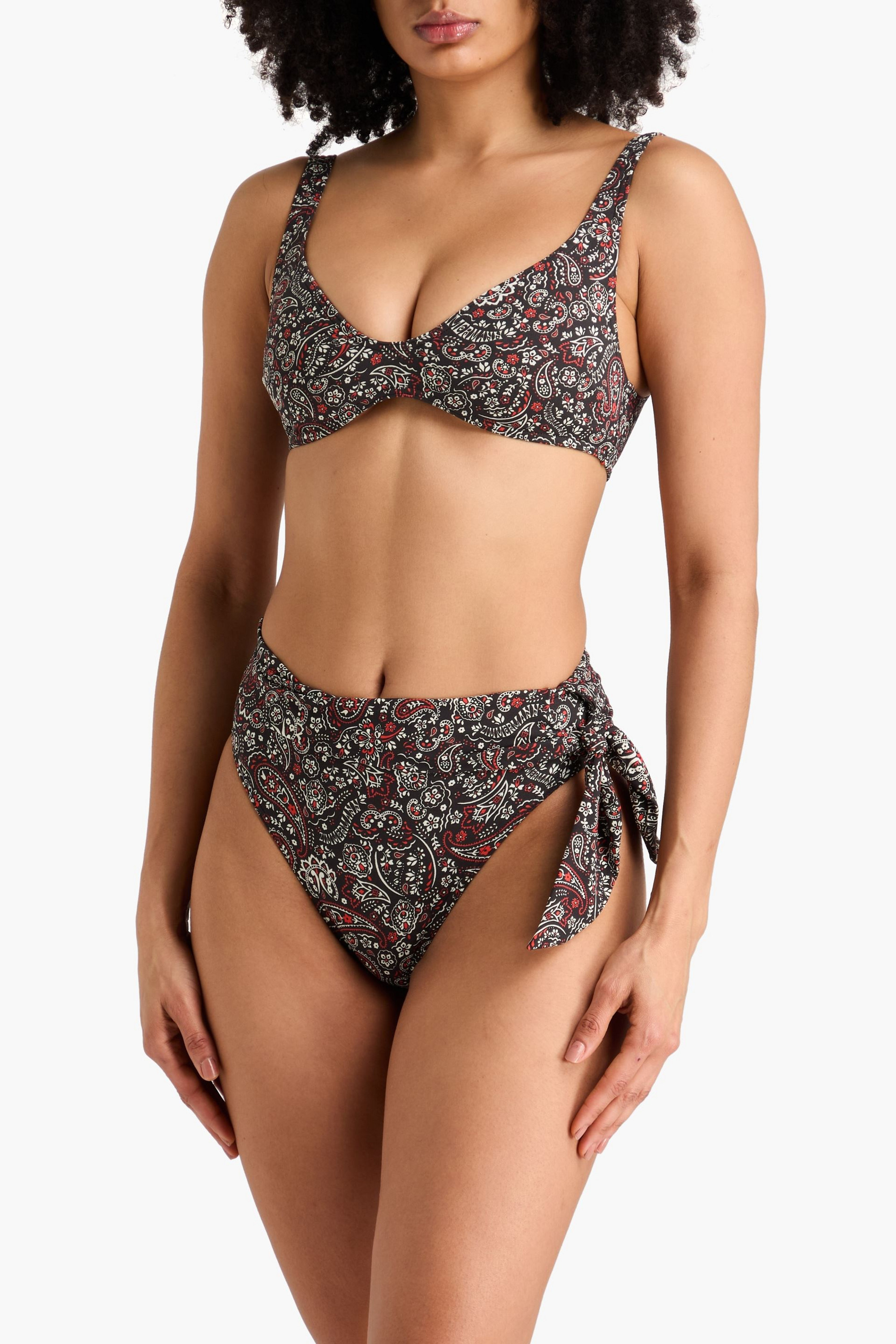 Zimmermann Paisley-print bikini top