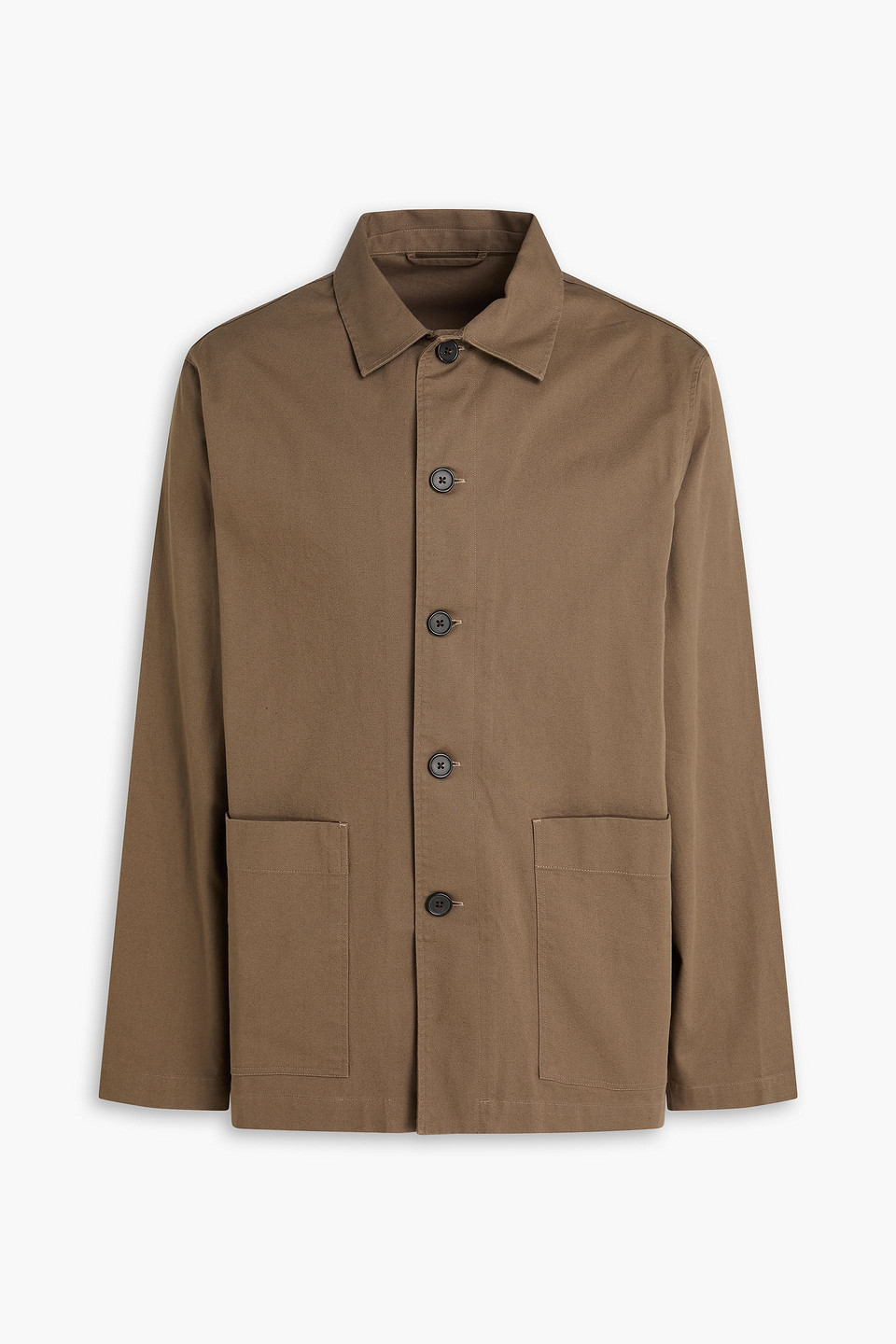 officine générale - uriel cotton-blend twill overshirt - neutral - s