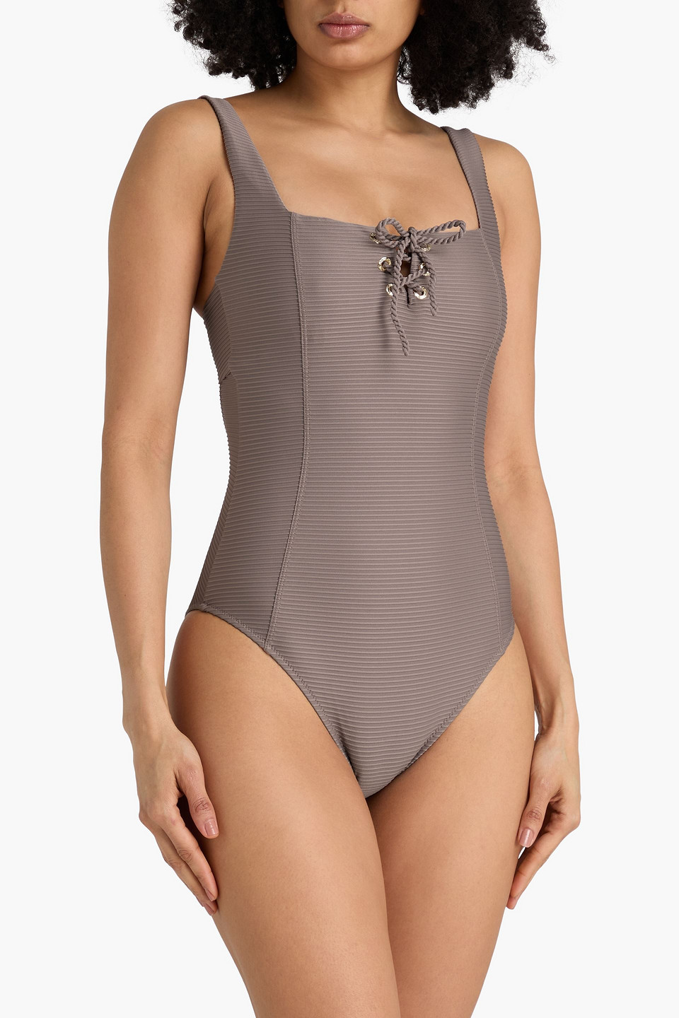  Heidi Klein - Badeanzug Mit Schnürung - Neutral - Xs 
