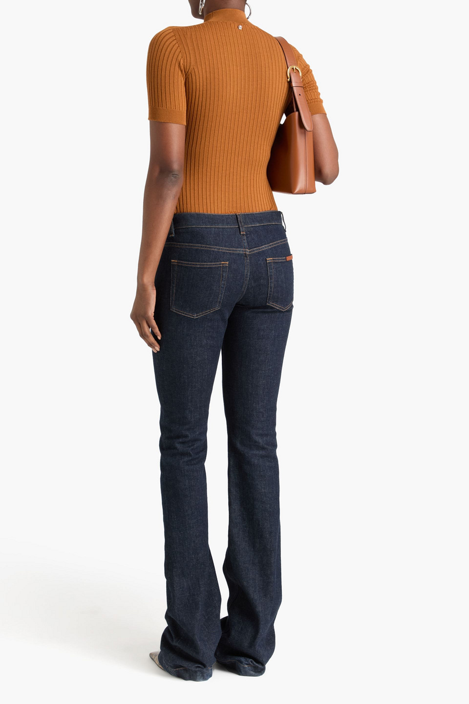  Versace - Ribbed Wool Mock-neck Sweater - Brown - It 38 